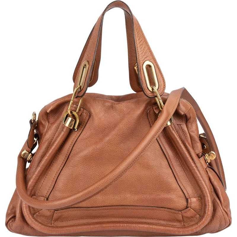 Chloé Pebbled Leather Paraty Shoulder Handbag