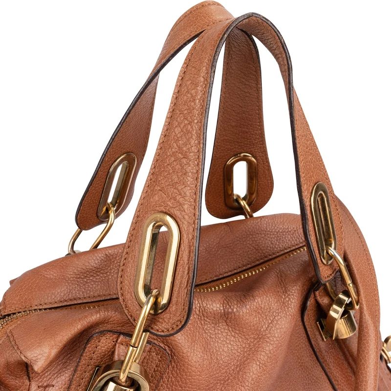 Chloé Pebbled Leather Paraty Shoulder Handbag