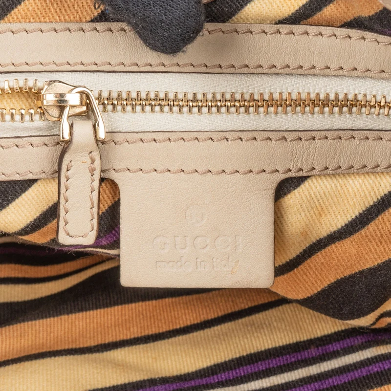 Gucci Guccissima Leather and Woven Leather Britt Hobo Shoulder Bag