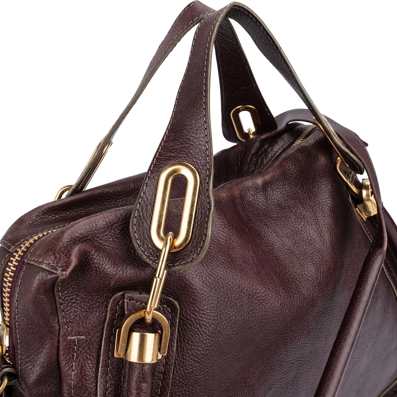Chloé Leather Large Paraty Shoulder Handbag