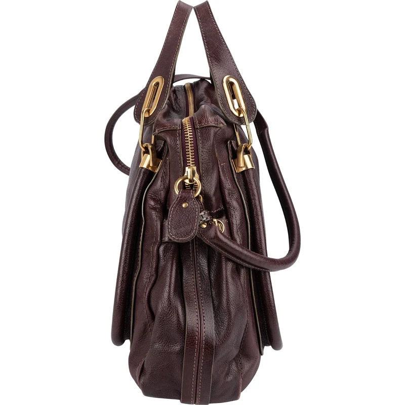 Chloé Leather Large Paraty Shoulder Handbag