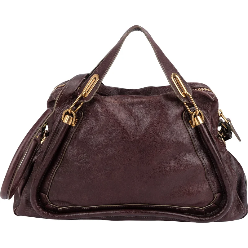 Chloé Leather Large Paraty Shoulder Handbag