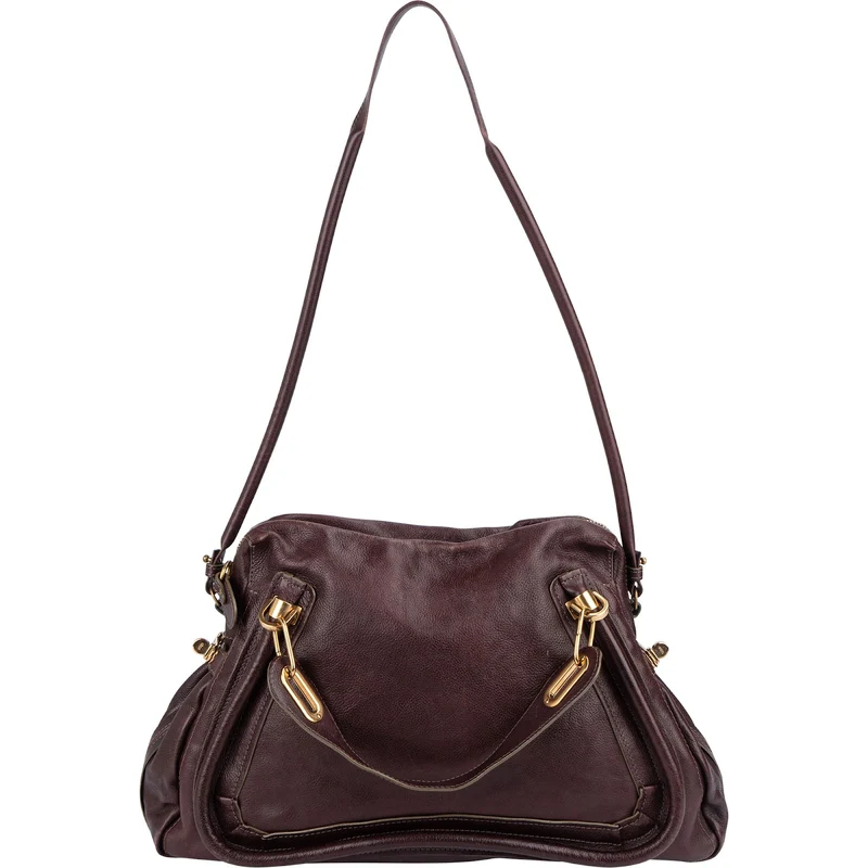Chloé Leather Large Paraty Shoulder Handbag
