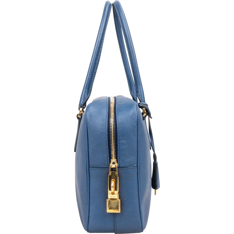 Prada Saffiano Leather Bauletto Satchel Handbag