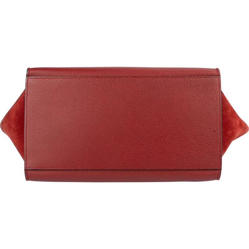 Celine Grained Leather and Suede Trapeze Handbag