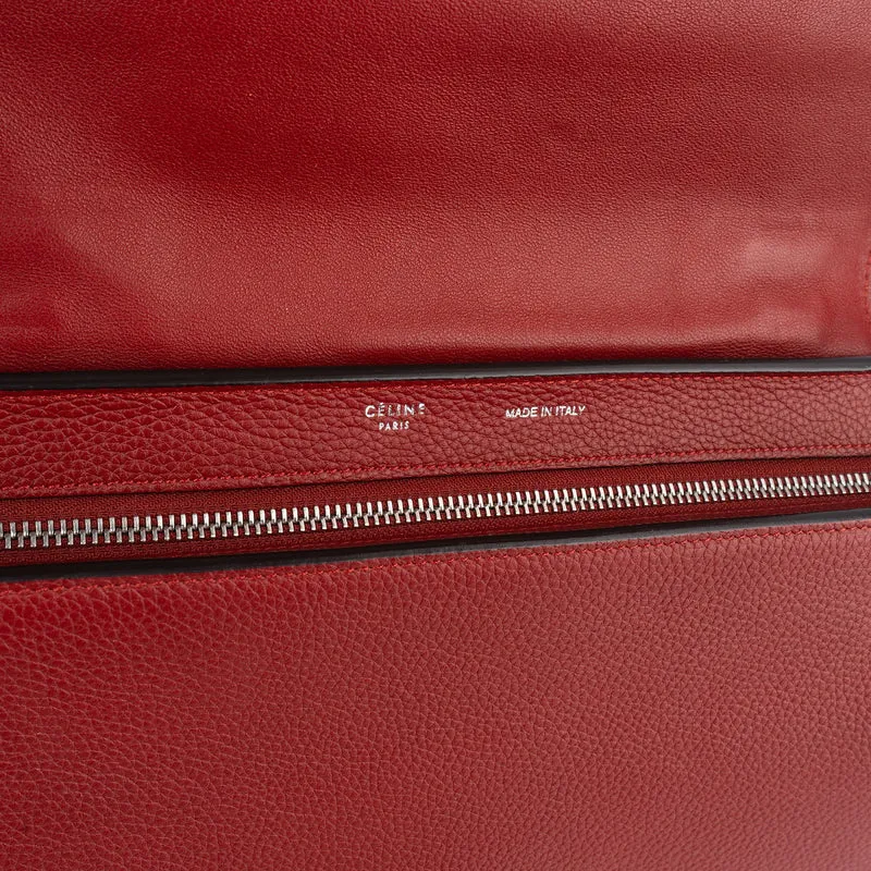 Celine Grained Leather and Suede Trapeze Handbag
