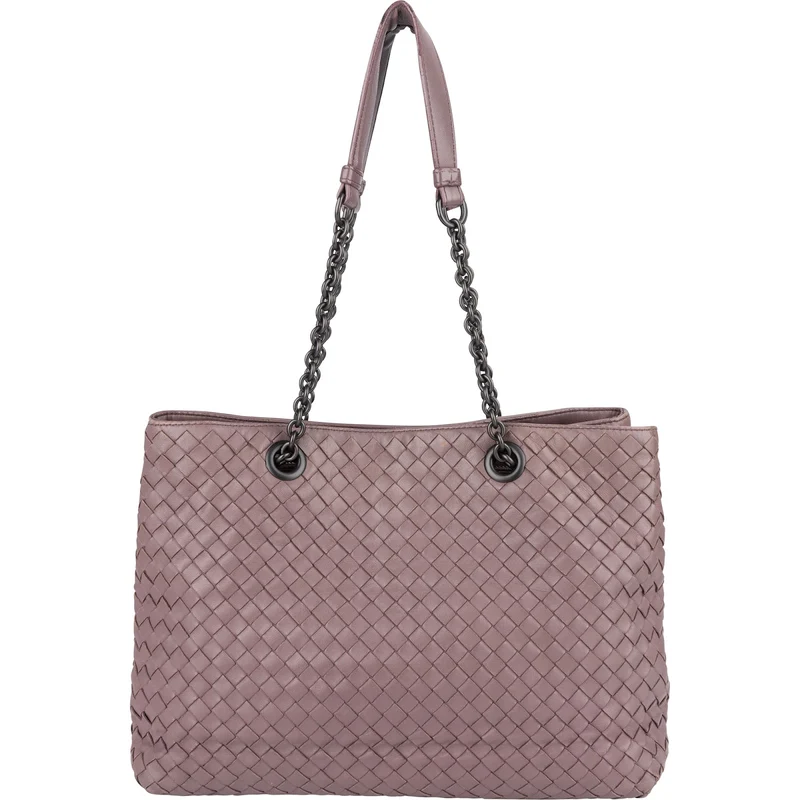 Bottega Veneta Intrecciato Leather Chain Tote Shoulder Bag