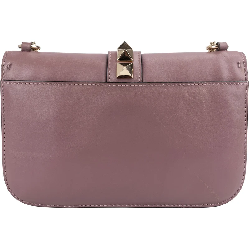 Valentino Leather Rockstud Lock Floral Crossbody Bag