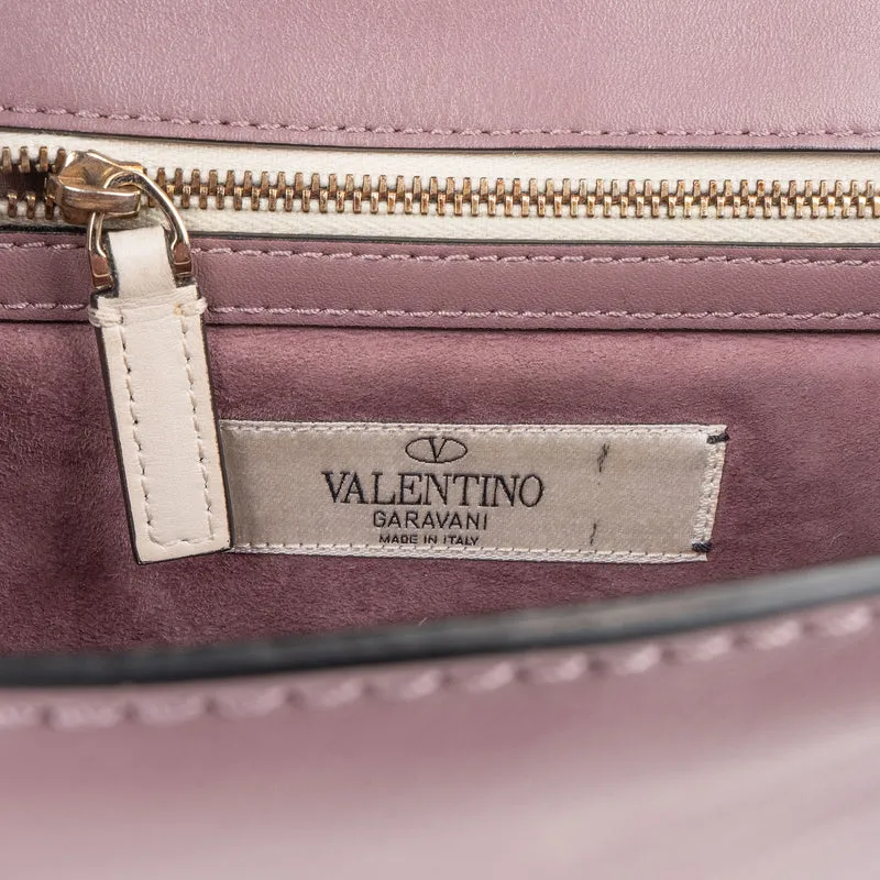 Valentino Leather Rockstud Lock Floral Crossbody Bag