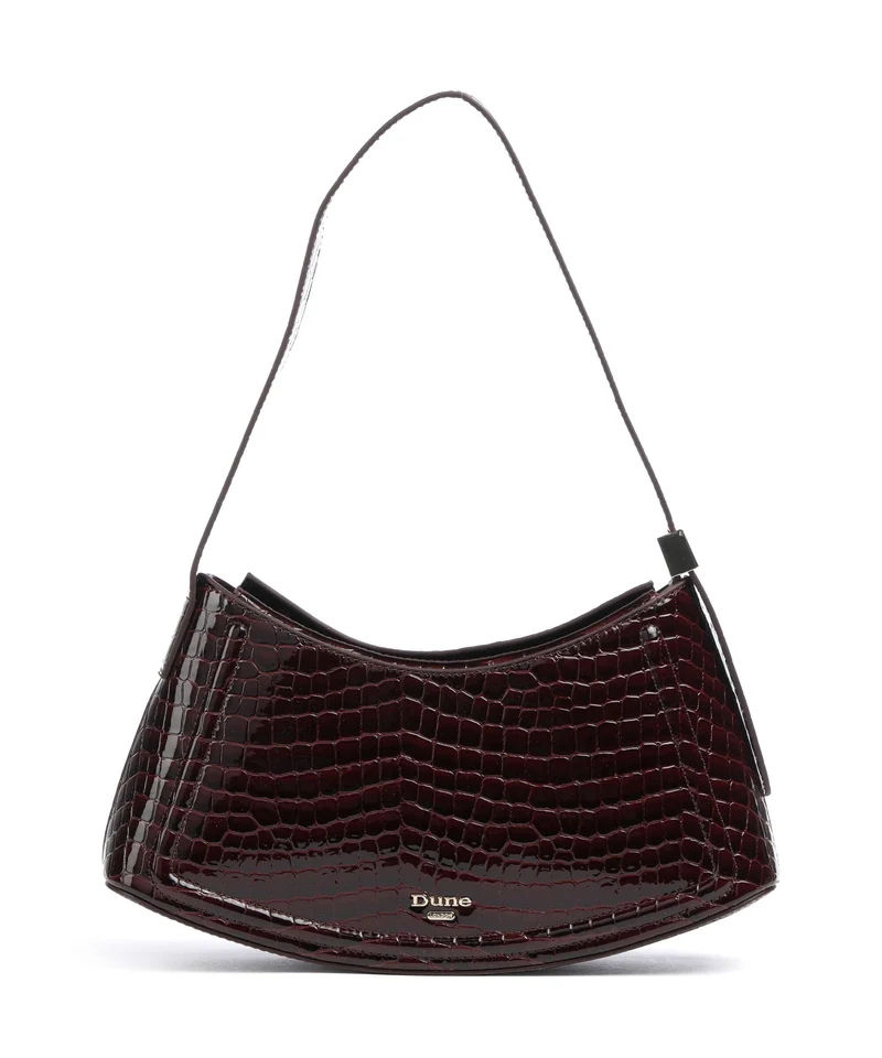 Dune London Dependent Schultertasche burgundy croc