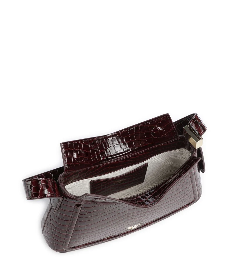 Dune London Dependent Schultertasche burgundy croc
