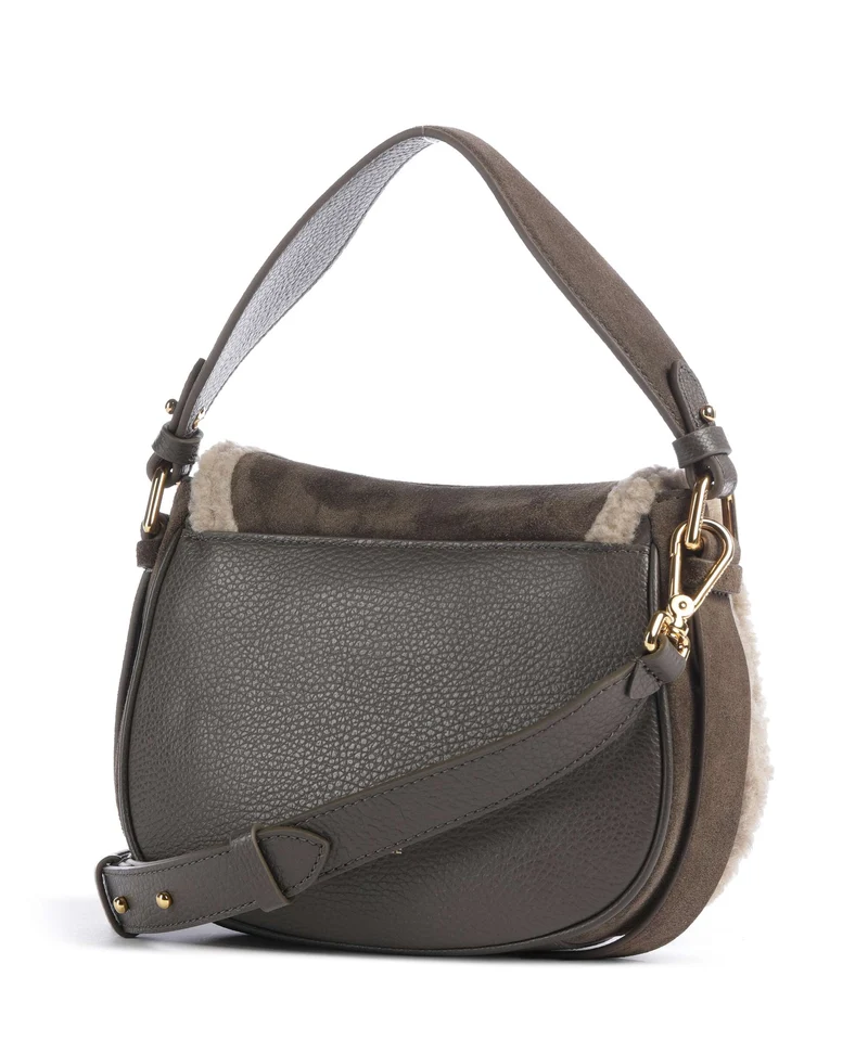 Coccinelle Smash Suede Handtasche fango/warm taupe