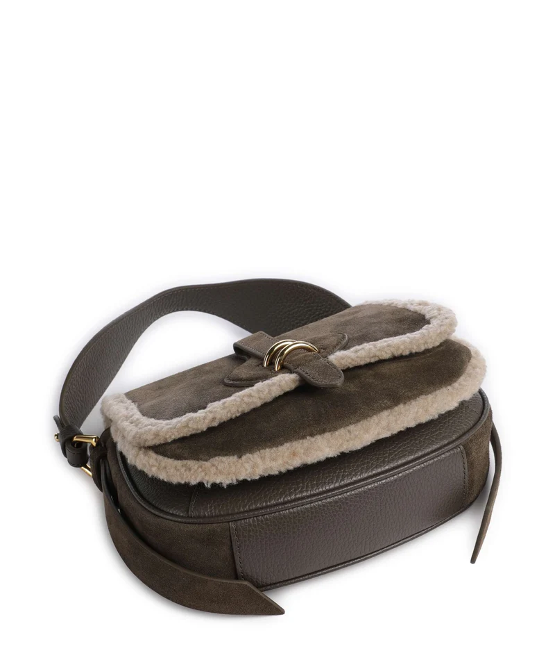 Coccinelle Smash Suede Handtasche fango/warm taupe