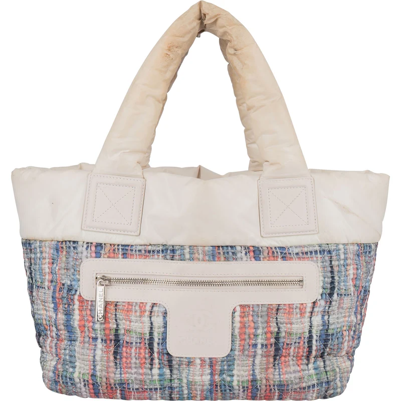 Chanel Nylon Tweed Look Coco Cocoon Tote Handbag