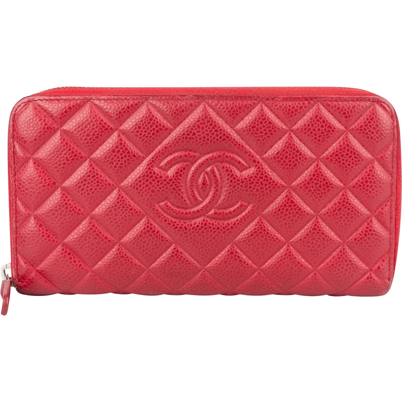 Chanel Quilted Caviar Leather CC Wallet