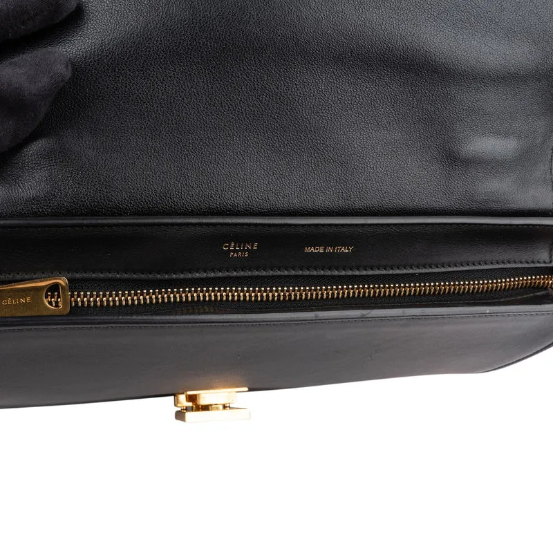 Celine Tricolor Suede Leather Trapeze Handbag