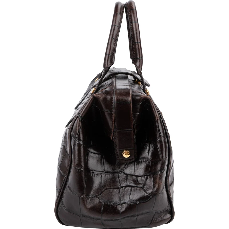 Vivienne Westwood Croc Embossed Leather Frame Bag Handbag