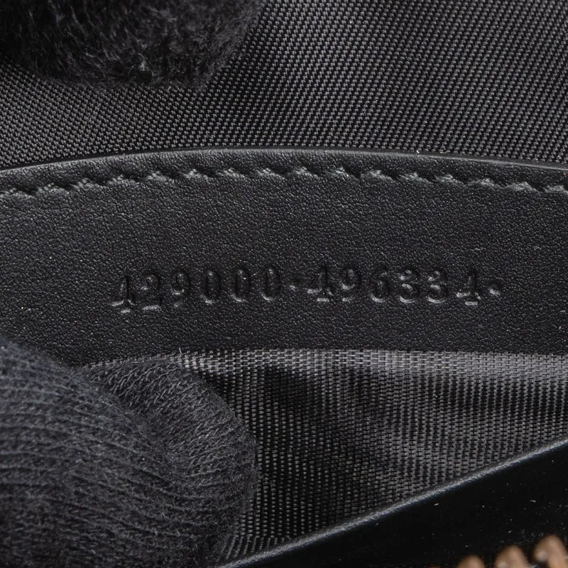 Gucci Black Leather Bee Clutch