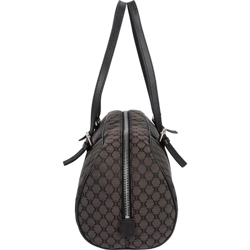 Celine Black Macadam Nylon Boston Shoulder Bag