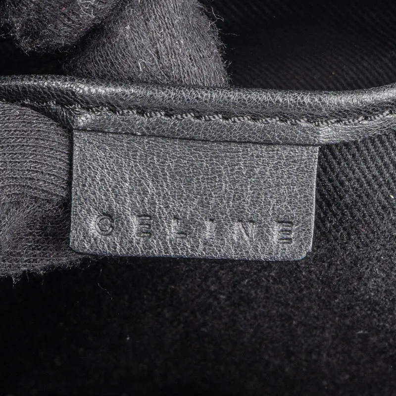 Celine Black Macadam Nylon Boston Shoulder Bag