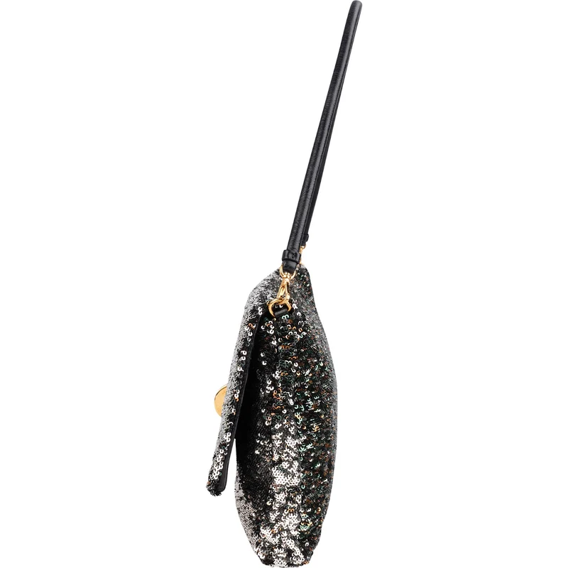 Miu Miu Bicolor Sequin Flap Hobo Shoulder Bag