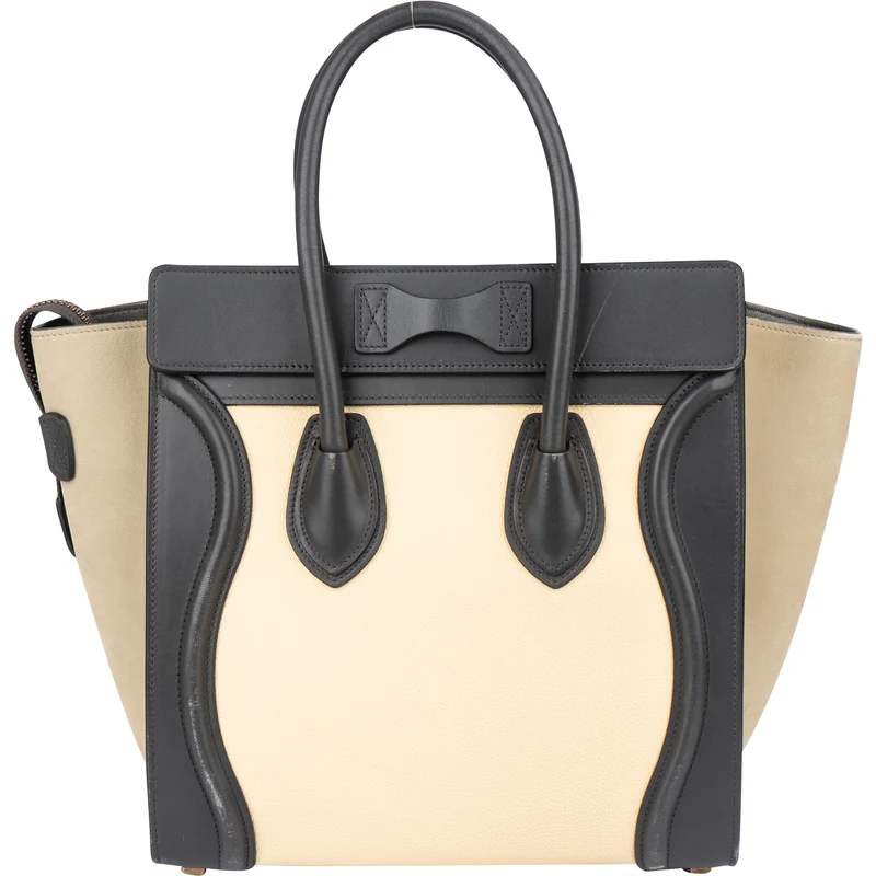 Céline Tricolor Leather Luggage Handbag