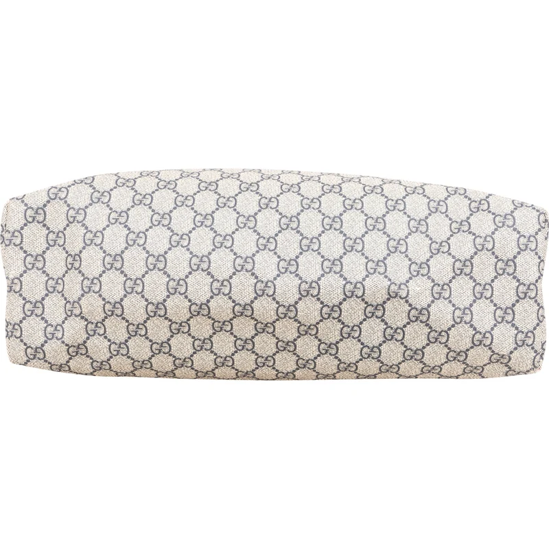 Gucci Supreme Monogram GG Plus Canvas Web Tote Handbag