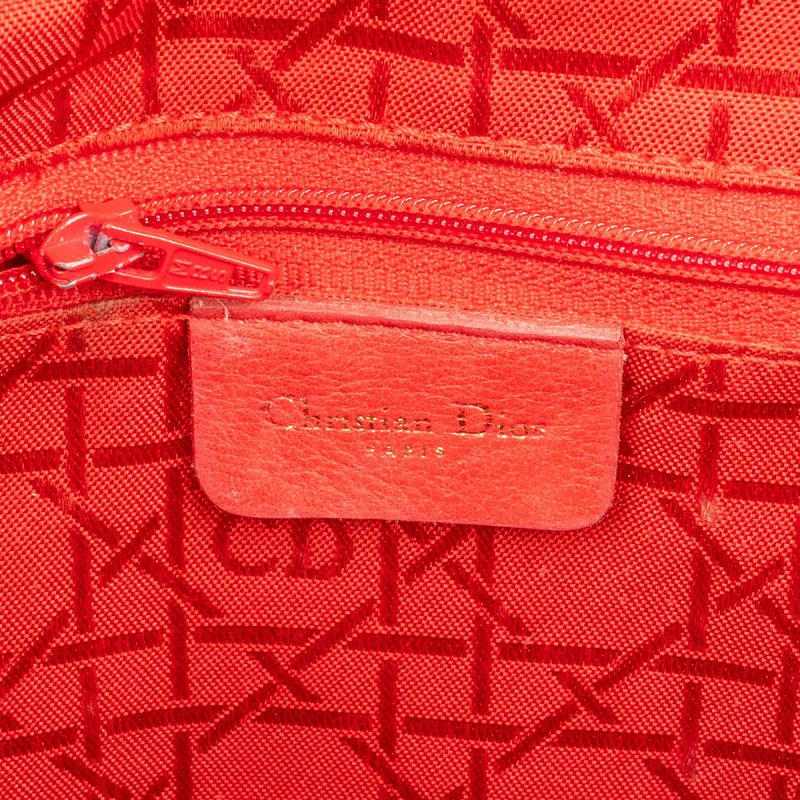 Christian Dior Quilted Nylon Cannage Large Lady Dior Handbag
