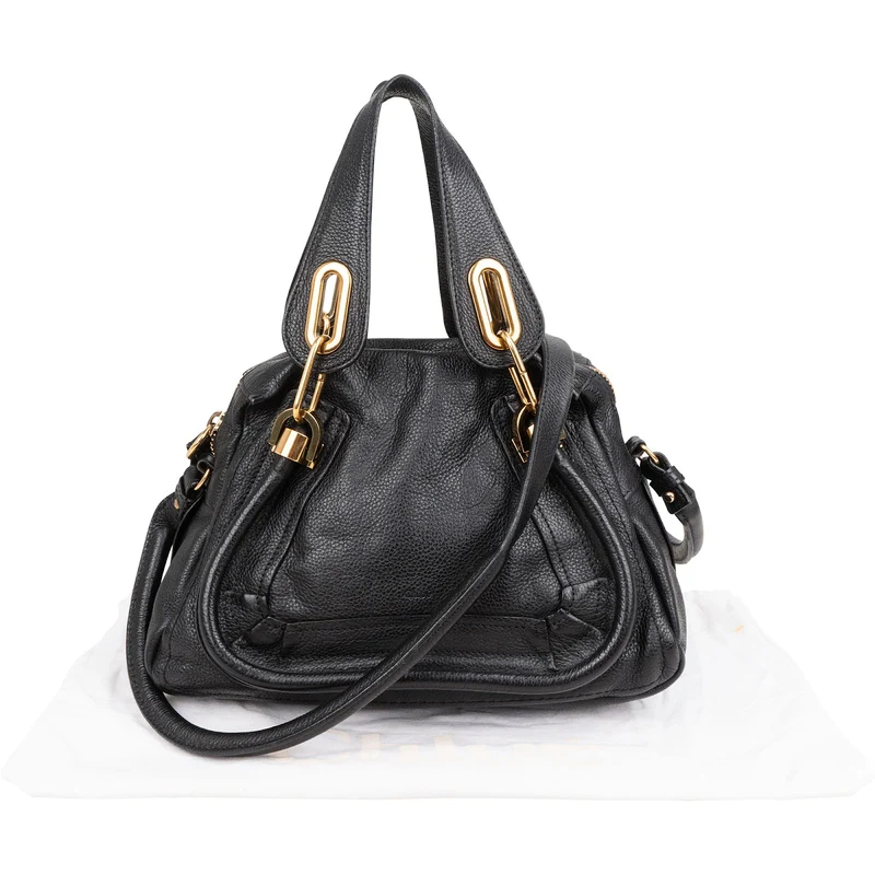 Chloé Grained Leather Paraty Shoulder Handbag