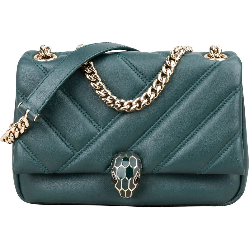 Bulgari Quilted Calfskin Serpenti Forever Shoulder Crossbody Bag