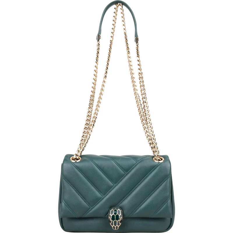 Bulgari Quilted Calfskin Serpenti Forever Shoulder Crossbody Bag