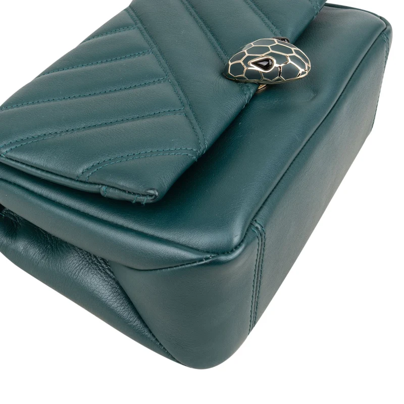 Bulgari Quilted Calfskin Serpenti Forever Shoulder Crossbody Bag