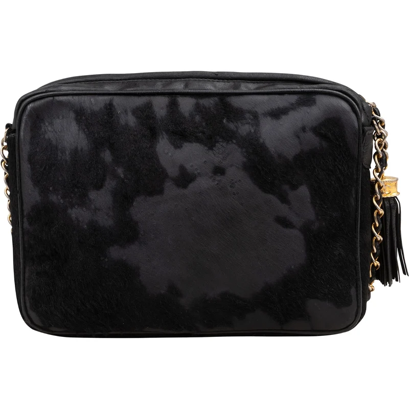 Chanel Pony Hair & Leather Tassel Camera Crossbody Bag
