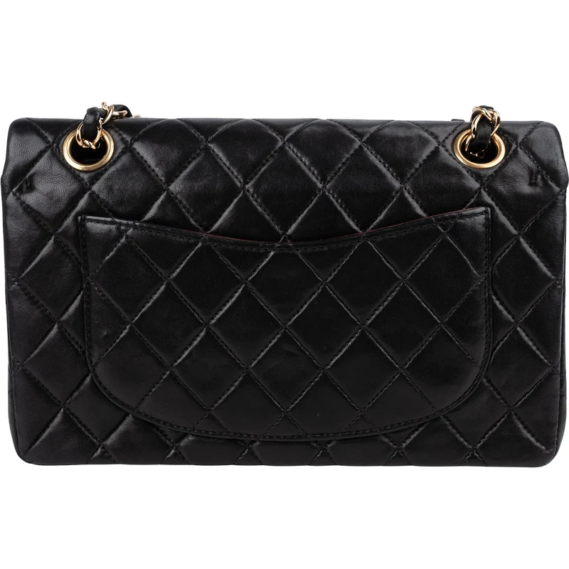 Chanel Quilted Lambskin 24K Gold Small Double Flap Shoulder Bag