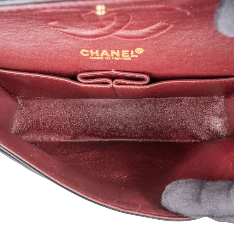 Chanel Quilted Lambskin 24K Gold Small Double Flap Shoulder Bag