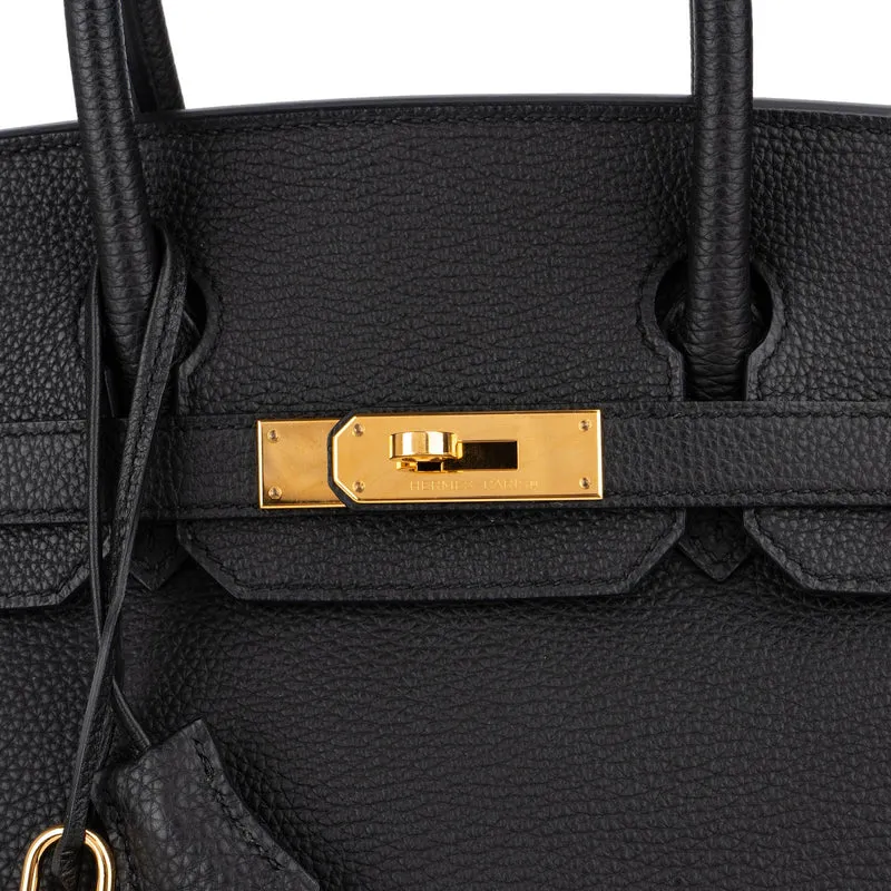 Hermès Noir Togo Leather Gold Birkin 30 Handbag (2015)