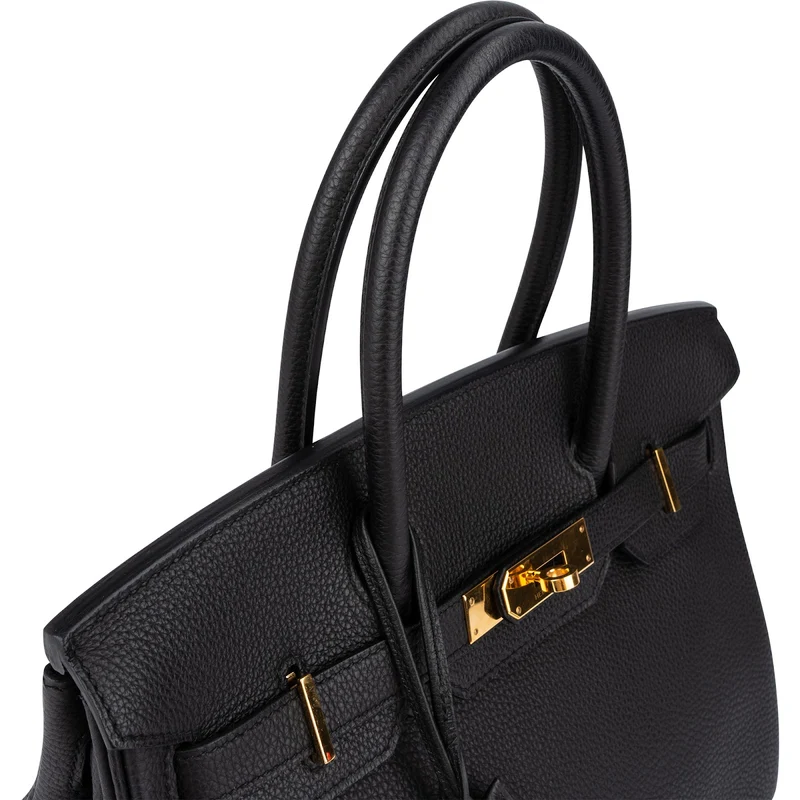 Hermès Noir Togo Leather Gold Birkin 30 Handbag (2015)