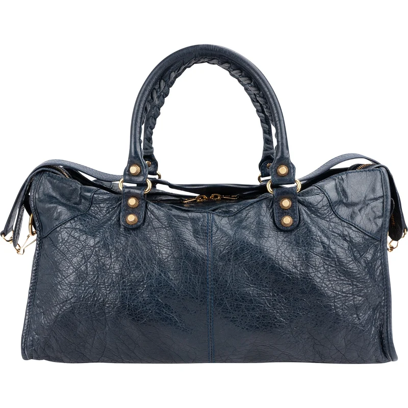 Balenciaga Blue Leather City Handbag