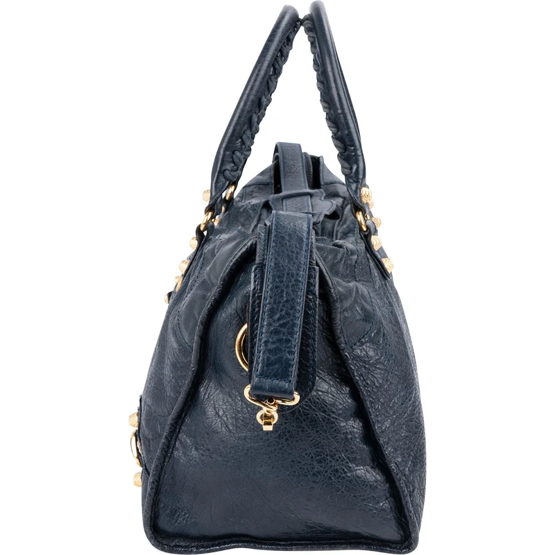Balenciaga Blue Leather City Handbag