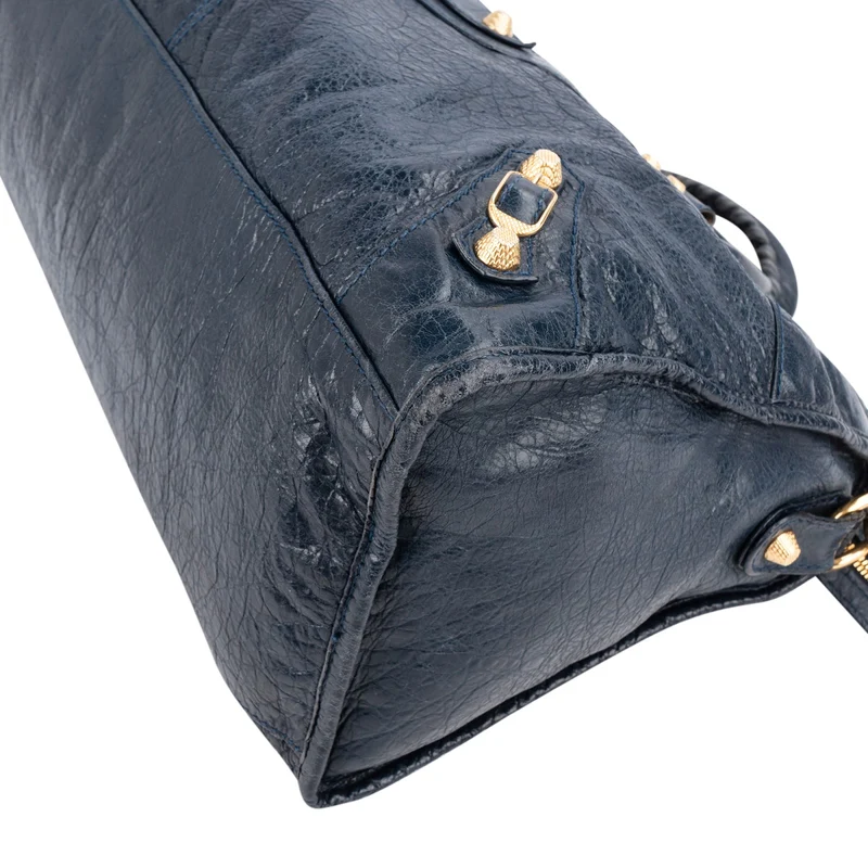 Balenciaga Blue Leather City Handbag