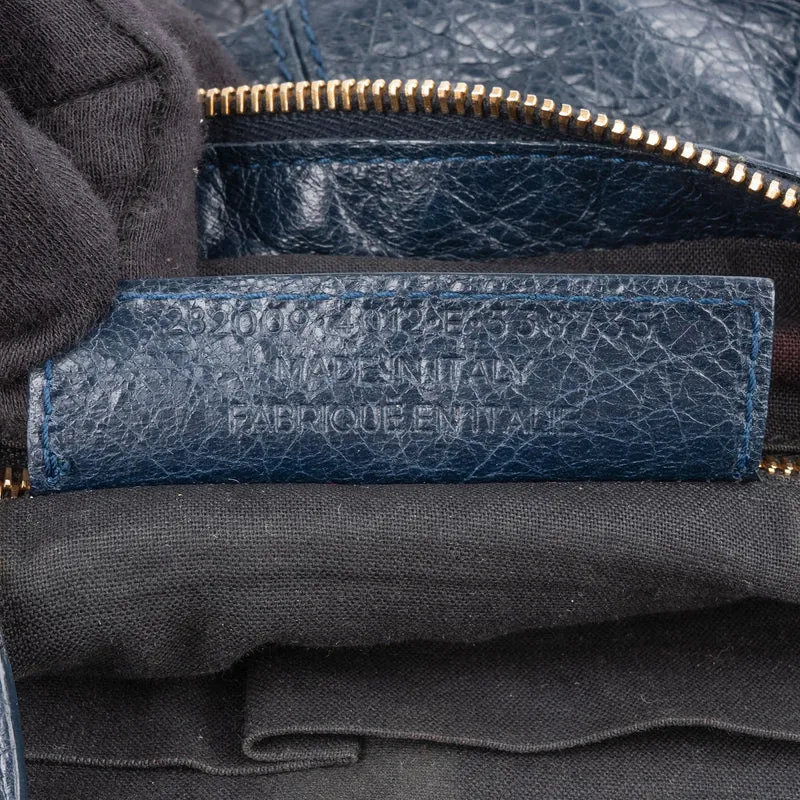Balenciaga Blue Leather City Handbag