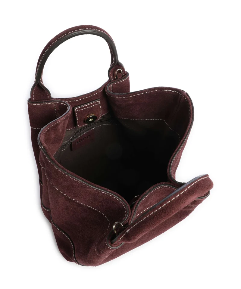 Abro Suede Essential Small Handtasche burgundy