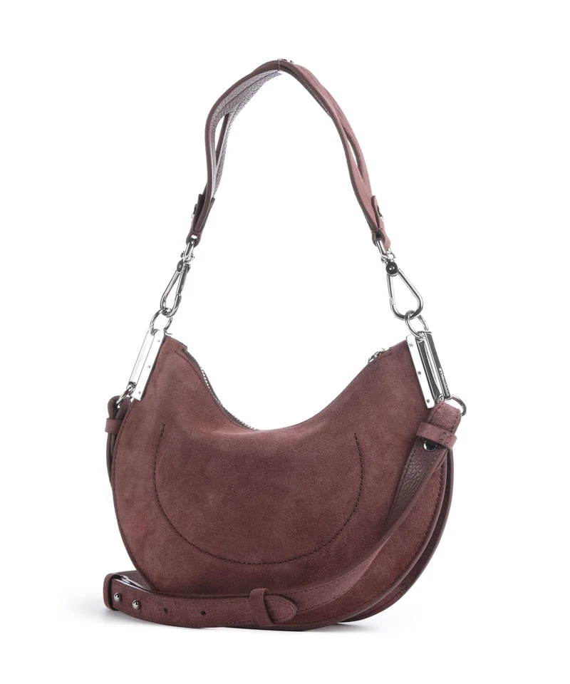 Coccinelle Sunup Suede Schultertasche berry