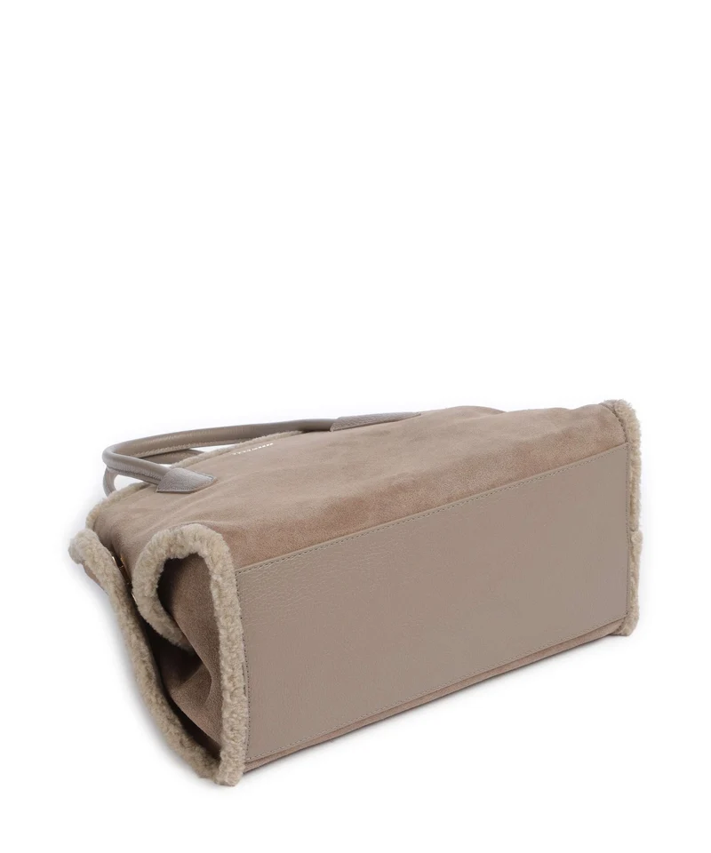 Coccinelle Tylde Suede Handtasche warm taupe