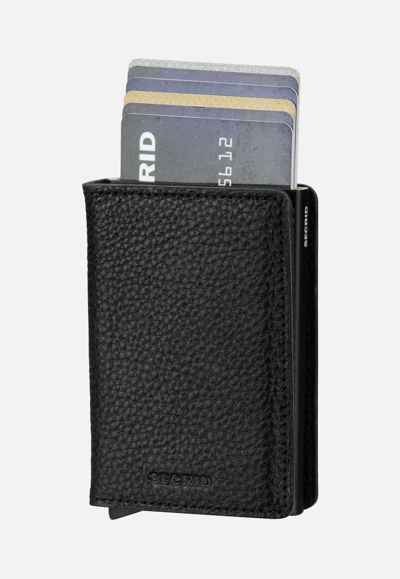 Slimwallet Veg Tanned Black-Black - Portemonnaie