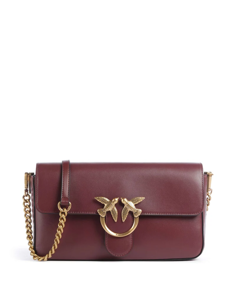 Pinko Love One Classic Slouchy Umhängetasche ribes intenso/antique gold