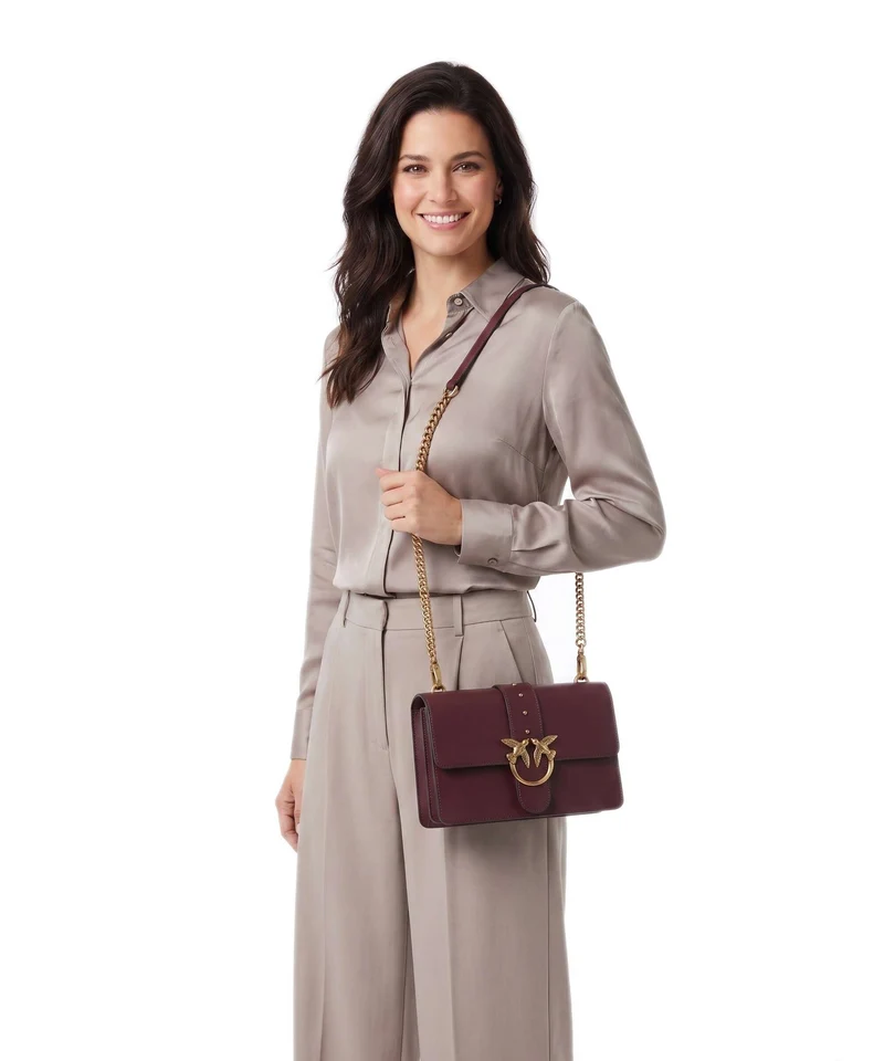 Pinko Love One Classic Umhängetasche ribes intenso/antique gold