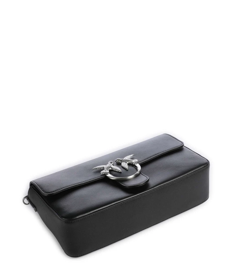 Pinko Love One Classic Slouchy Umhängetasche nero limousine/matt silver
