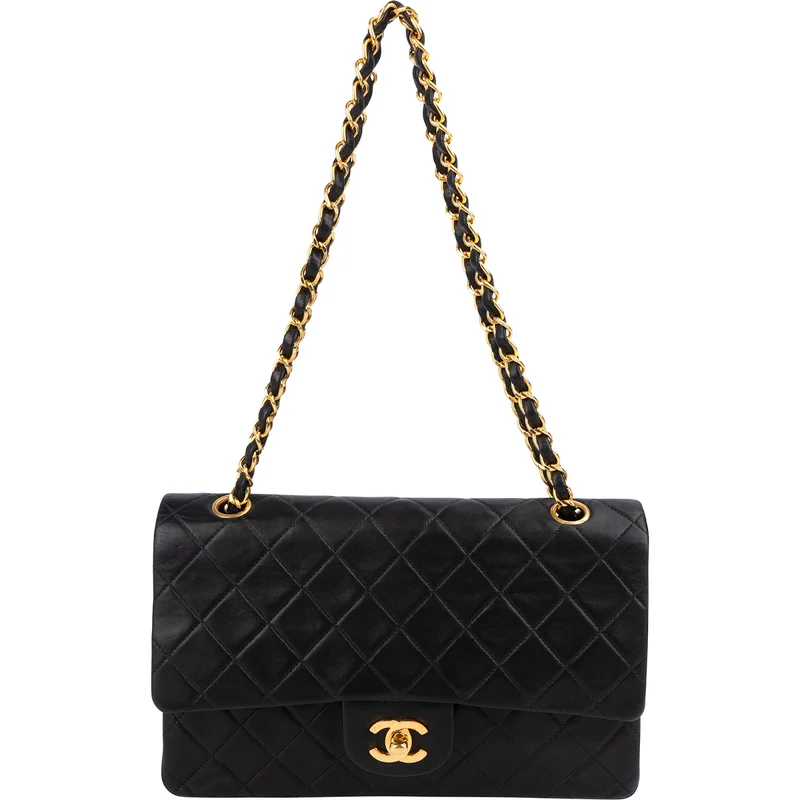 Chanel Quilted Lambskin 24K Gold Medium Double Flap Shoulder Bag