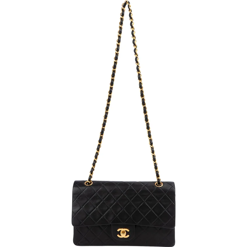 Chanel Quilted Lambskin 24K Gold Medium Double Flap Shoulder Bag